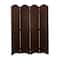 Dark Brown Wood Traditional Room Divider Screen, 71" x 64" x 1"
